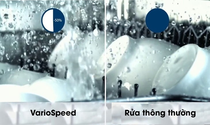 Máy rửa bát âm tủ 13 bộ Bosch SMI58N95EU 8 Chức năng VarioSpeed tiết kiệm thời gian rửa hiệu quả