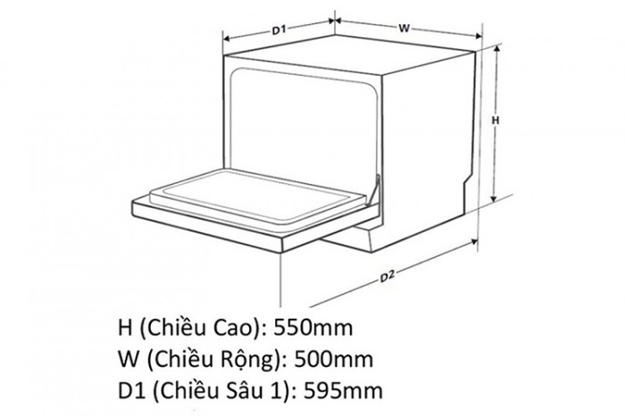Máy rửa bát Canzy CZ-P802G (8 bộ) 6 6. Lắp dặt dễ dàng tiện lợi.