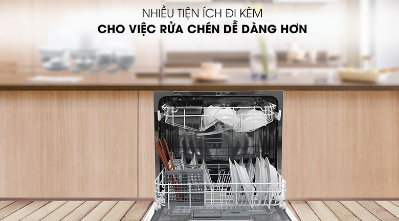 6. Nhiều tiện ích hữu dụng đi kèm trên máy rửa bát Electrolux 8 bộ