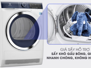 4. Máy sấy quần áo 8KG Electrolux giá đỡ tiện lợi giúp sấy khô hiệu quả hơn