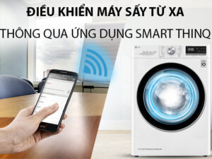 6. Máy sấy LG DVHP09W trang bị tính năng điều khiển từ xa.