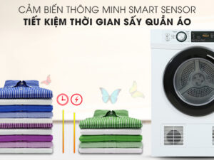 Máy sấy thông hơi Aqua 7 Kg AQH-V700FW 4 3. Thiết lập thời gian với cảm biến Smart Sensor thông minh