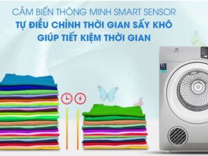 Máy sấy thông hơi Electrolux 8,5kg EDV854N3SB 4 4. Tiết kiệm thời gian sấy với cảm biến thông minh.