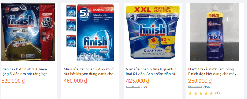 Mua viên rửa chén bát ở đâu tốt nhất 4 Nước làm bóng finish