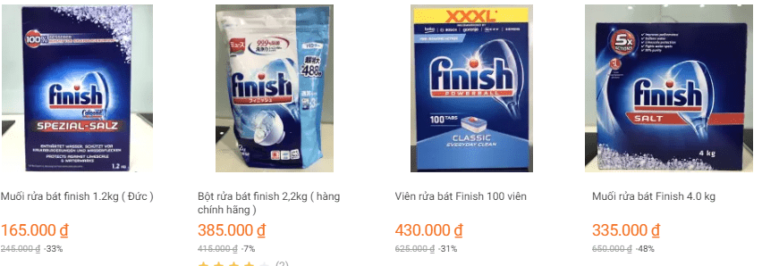 Mua viên rửa chén bát ở đâu tốt nhất 2 Viên rửa bát finish