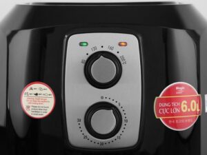 Nồi chiên không dầu Magic A83 6 lít 3 Bảng điều khiển núm vặn dễ sử dụng