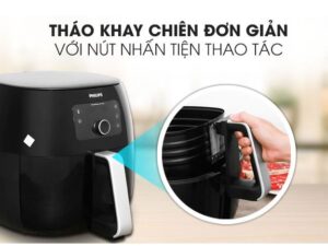 Nồi chiên không dầu Philips HD9650 5 lít 4  Nồi chiên Philips 5 lít HD9650 thiết kế khay chiên dễ dàng tháo lắp