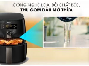 Nồi chiên không dầu Philips HD9745 3 lít 5 Khả năng giảm tới 90% lượng chất béo thừa chất béo