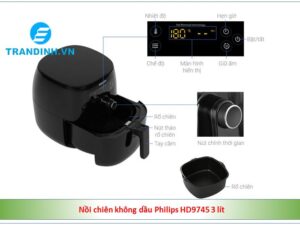 Nồi chiên không dầu Philips HD9745 3 lít 3 Hình ảnh mô tả chi tiết nồi chiên không dầu Philips HD9745