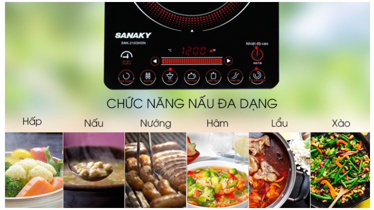 6 Lợi ích khi sử dụng bếp hồng ngoại ? bạn cần biết 3 Bếp hồng ngoại có chế độ nấu đa dạng