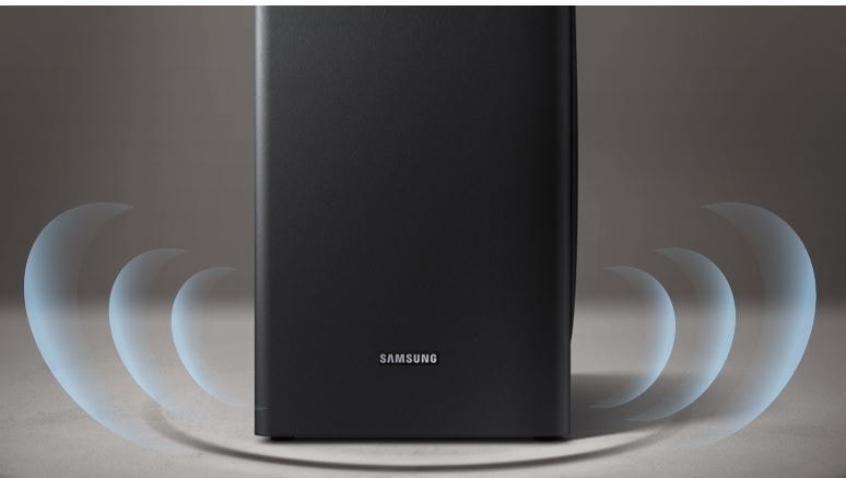 Loa thanh soundbar Samsung 3.1 HW-R650 10  Hệ thống loa Samsung 3.1 kênh, công suất loa lên đến 340W mạnh mẽ sống động, chân thực sâu sắc nhất.