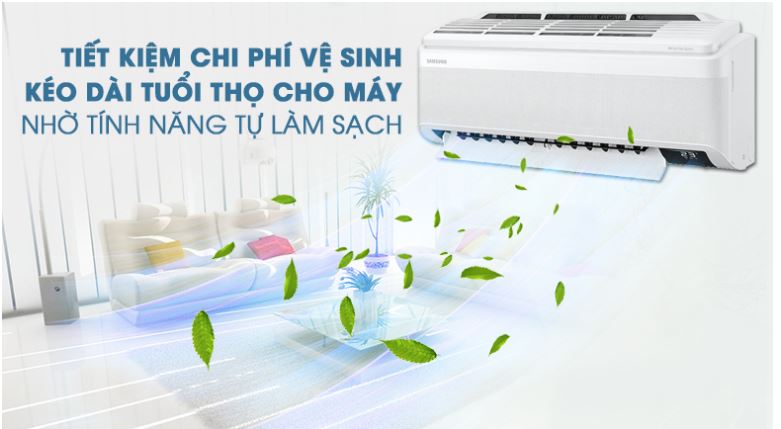 Điều hòa Samsung AR13TYAACWKNSV Wind-Free Inverter 1.5 HP 13 10. Dàn điều hòa SamSung giúp kéo dài thời gian sử dụng máy nhờ chức năng tự làm sạch