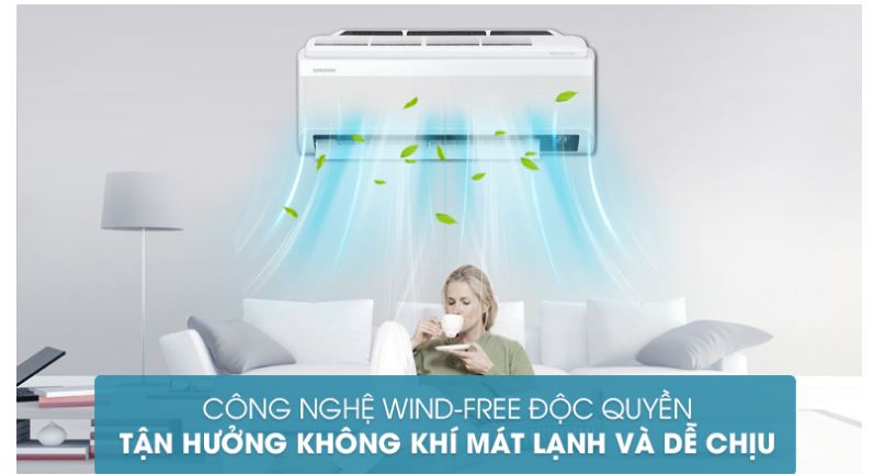 Điều hòa Samsung AR13TYAACWKNSV Wind-Free Inverter 1.5 HP 11 7. Máy lạnh inverter SamSung AR13TYAACWKNSV cho hơi lạnh dịu nhẹ, lý tưởng với công nghệ Wind-Free