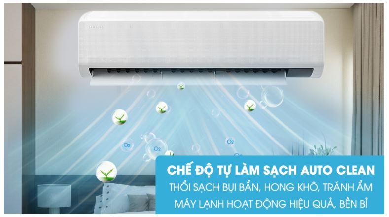 9. Máy lạnh inverter SamSung AR18TYGCDWKNSV kéo dài tuổi thọ máy nhờ chức năng tự làm sạch