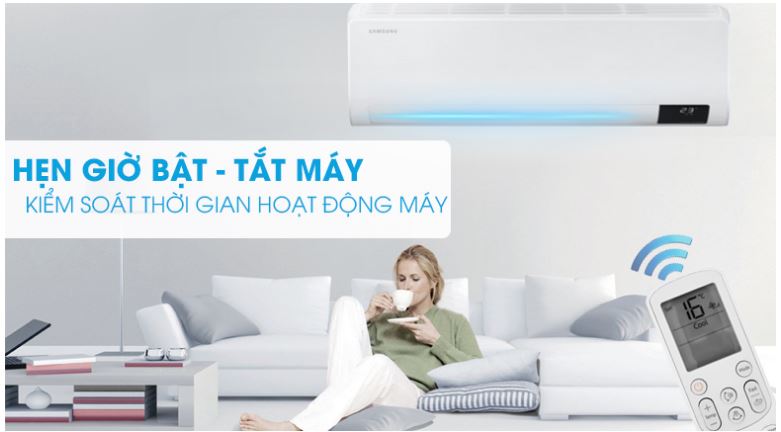 11. Dàn máy điều hòa SamSung tiện lợi, kiểm soát thời gian hoạt động của máy với chức năng hẹn giờ