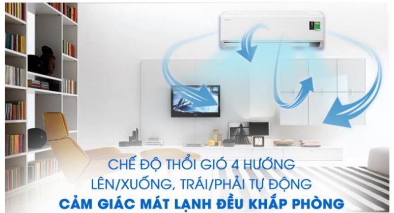 12. Dàn máy lạnh SamSung với thiết kế tự động đảo gió 4 hướng thông minh