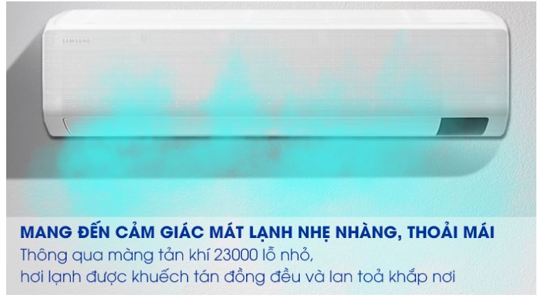 4. Điều hòa inverter SamSung AR18TYGCDWKNSV sở hữu công nghệ Wind-Free độc quyền 23000 lỗ nhỏ
