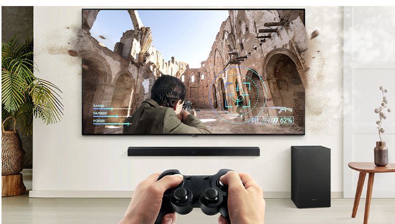 Loa thanh Samsung HW-T550 9 Chơi game thõa mãn với chế độ Game Mode cực sung cực chất.