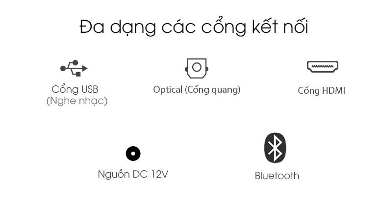 Loa thanh Samsung HW-T650 13 Loa thanh Samsung HW-T650 hỗ trợ đa dạng các cổng kết nối