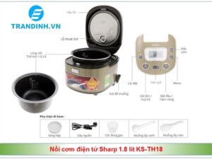 Tổng quan sản phẩm nồi cơm điện tử Sharp 1.8 lít KS-TH18
