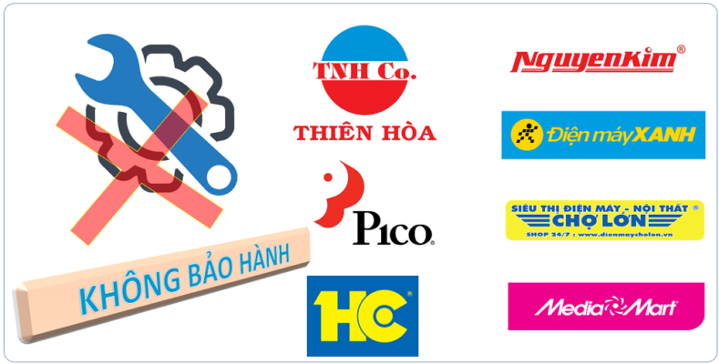 Siêu thị không phải là đơn vị bảo hành sản phẩm