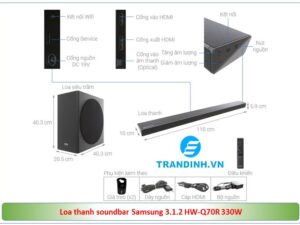 Loa thanh soundbar Samsung 3.1 HW-R650 6 Tổng quan sản phẩm loa thanh soundbar Samsung 3.1.2 HW-Q70R 330W