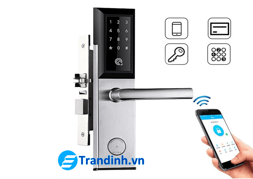 Khóa cửa vân tay cho phép kiểm soát mở cửa bằng thiết bị di động từ xa