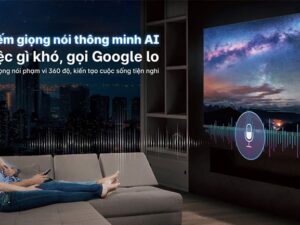 Android Tivi AQUA 4K 43 inch LE43AQT6600UG 4 6. Tìm kiếm bằng giọng nói thông minh AI qua remote tích hợp micro