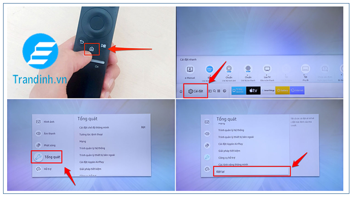 Cách khôi phục cài đặt gốc trên Smart tivi Samsung 2019