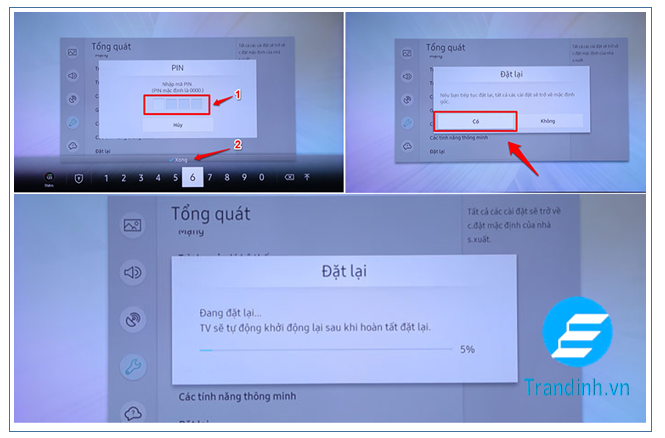 Cách khôi phục cài đặt gốc trên Smart tivi Samsung 2019
