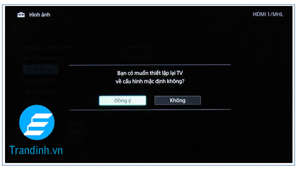 Cài đặt lại hình ảnh