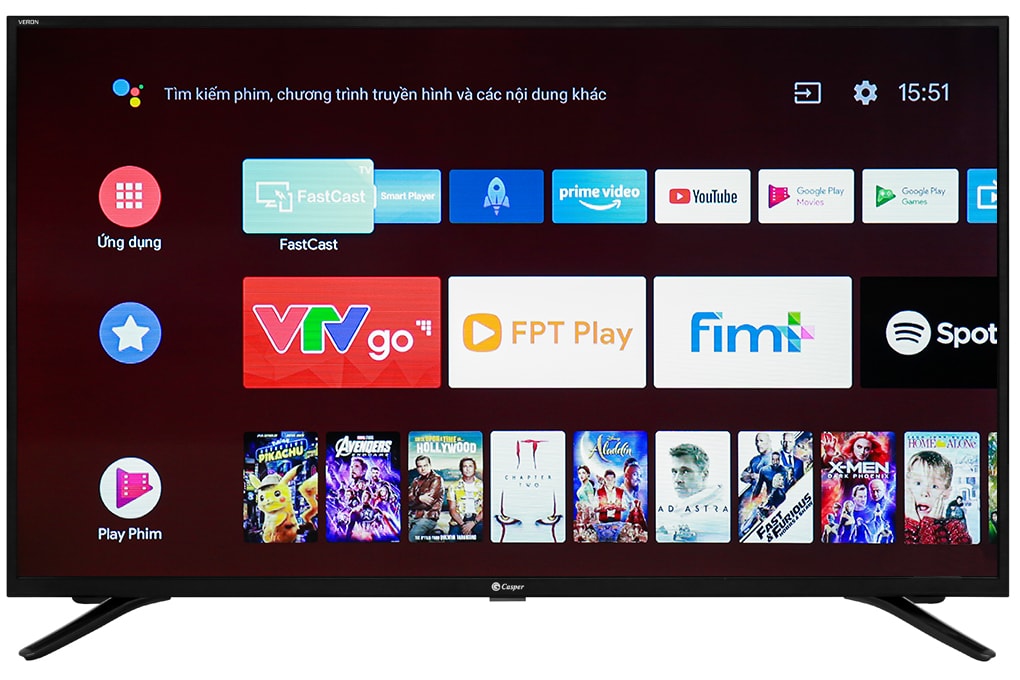 Tivi Casper 43 inch giá bao nhiêu?【Ra mắt mẫu mới nhất】 20 Tivi Casper 43FG5100 Android 43 inch