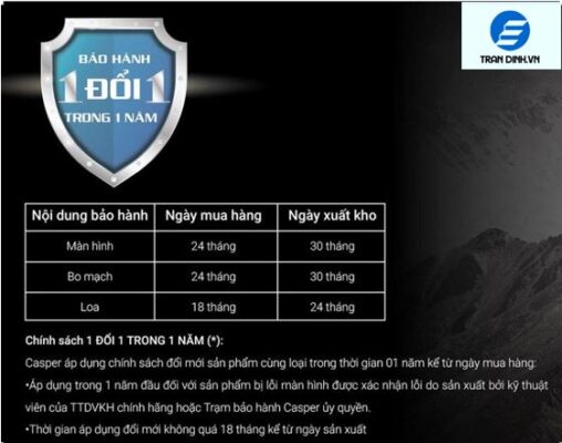 Chế độ bảo hành vượt trội, chưa từng có