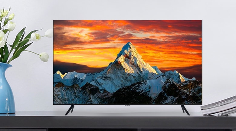 Tivi Samsung 43TU8100 Thiết kế không viền 3 cạnh, hiện đại và tinh tế