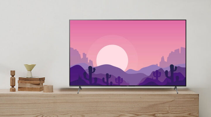Tivi Sony KD 43X85J được thiết kế bề mặt phẳng, màn hình tràn viền tinh tế