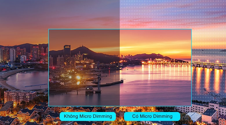 4. Điều chỉnh tốt độ sáng tối, mang đến hình ảnh có độ tương phản chuẩn xác nhất bằng công nghệ Micro Dimming