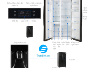 Hình ảnh tổng quan tủ lạnh Toshiba Inverter 513 lít GR-RS682WE-PMV(06)-MG