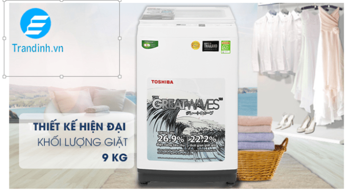 Máy giặt Toshiba K1000FV có khối lượng giặt lớn