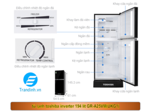 Hình ảnh tổng quát tủ lạnh Toshiba inverter GR-A25VM(UKG1)