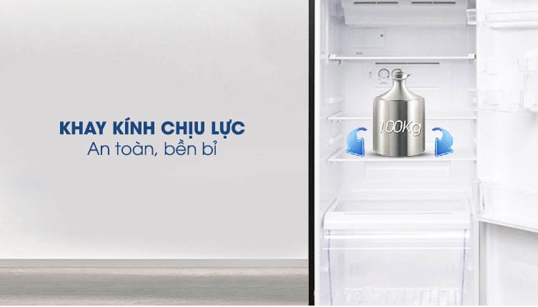 Tủ lạnh Toshiba Inverter 233 lít GR-A28VM với ngăn kệ bằng kính chịu lực an toàn cho bạn và gia đình