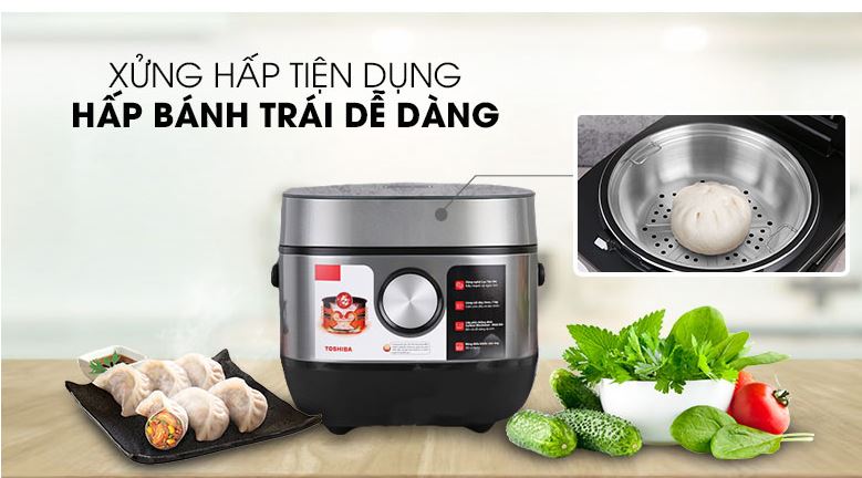 Nồi cơm cao tần Toshiba RC-18IP1PV 1.8 lít 18 Phụ kiên tặng kèm theo nồi cơm điện Toshiba RC-18IP1PV