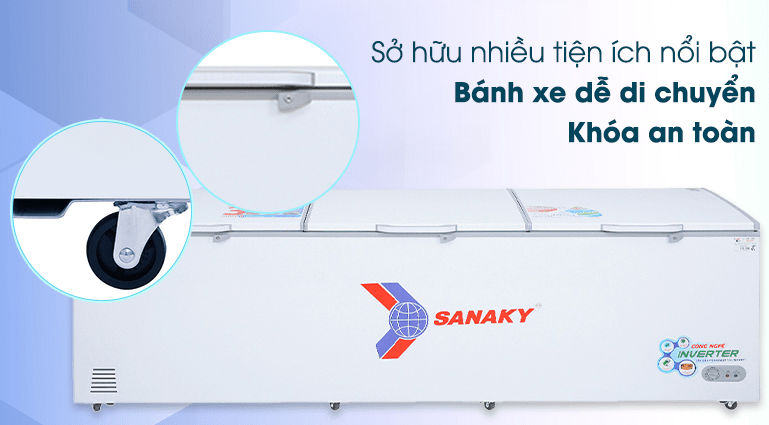Tủ đông Sanaky VH-1199HY với nhiều tiện ích cho người dùng