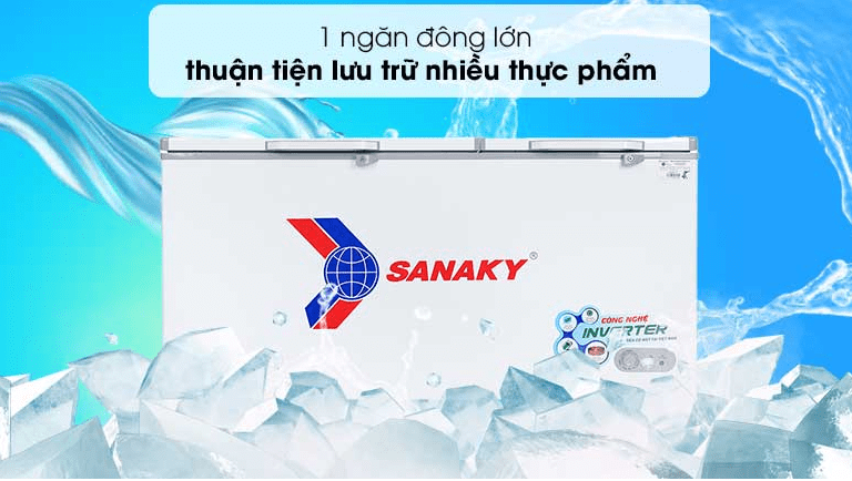 Tủ đông Sanaky inverter VH-6699HY3 có thiết kế tinh tế, sang trọng
