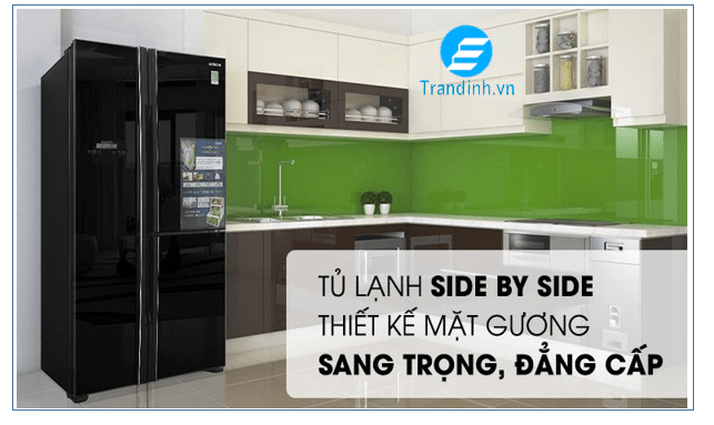 Tủ lạnh 3 ngăn là gì? Nên mua tủ lạnh 3 ngăn nào tốt nhất 14 Tủ lạnh 3 cánh Side by side HITACHI R-FM800PGV2