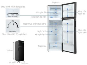 Phác hoạ tổng quát tủ lạnh Aqua AQR-T299FA(FB)