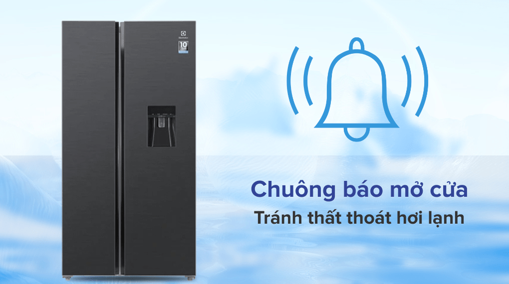 7. Tủ lạnh Electrolux ESE6141A-BVN trang bị chuông báo cửa mở tiện ích