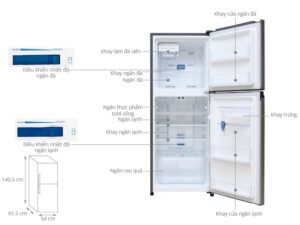 1. Hình ảnh tổng quát tủ lạnh Electrolux inverter 211 lít ETB2100MG