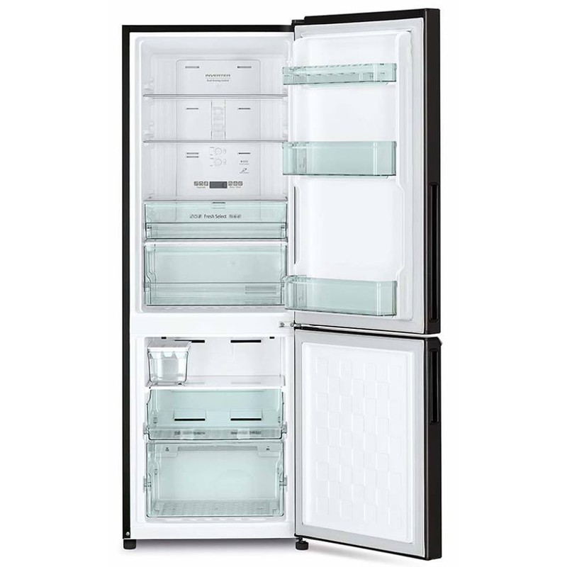 Tủ lạnh Hitachi R-B330PGV8 BBK inverter 275 lít 11 Khay kính chịu lực bảo quản thực phẩm không lo bị nứt vỡ kệ