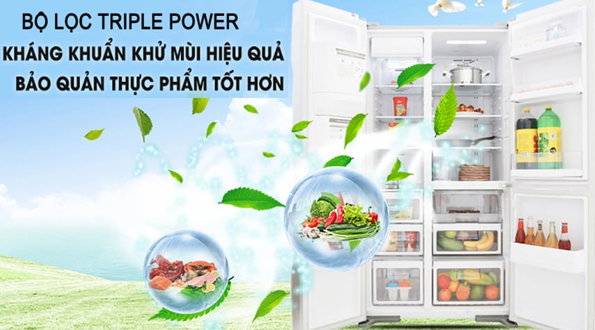6. Bộ lọc Triple Power giúp khử mùi, diệt khuẩn tối ưu