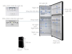 1. Hình ảnh tổng quát tủ lạnh LG inverter 393 lít GN-L422GB